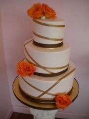 Metallic Ribbon Cake